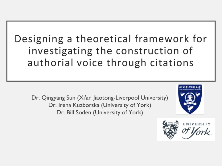 designing a theoretical framework