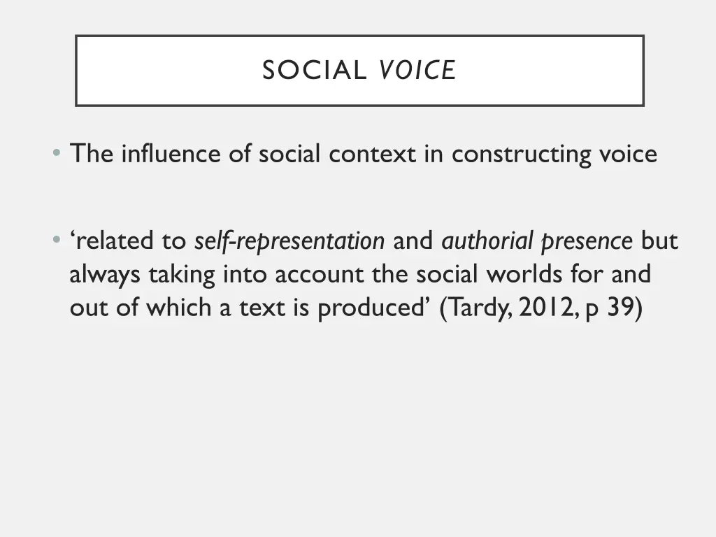 social voice