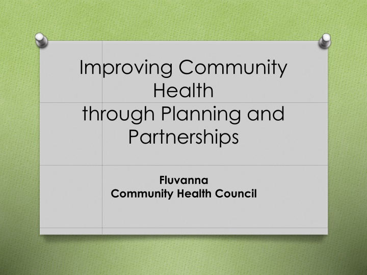 improving community health through planning