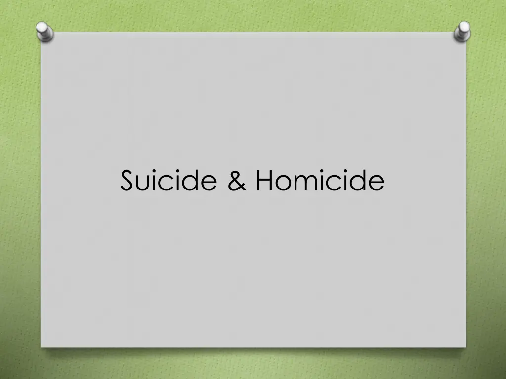 suicide homicide