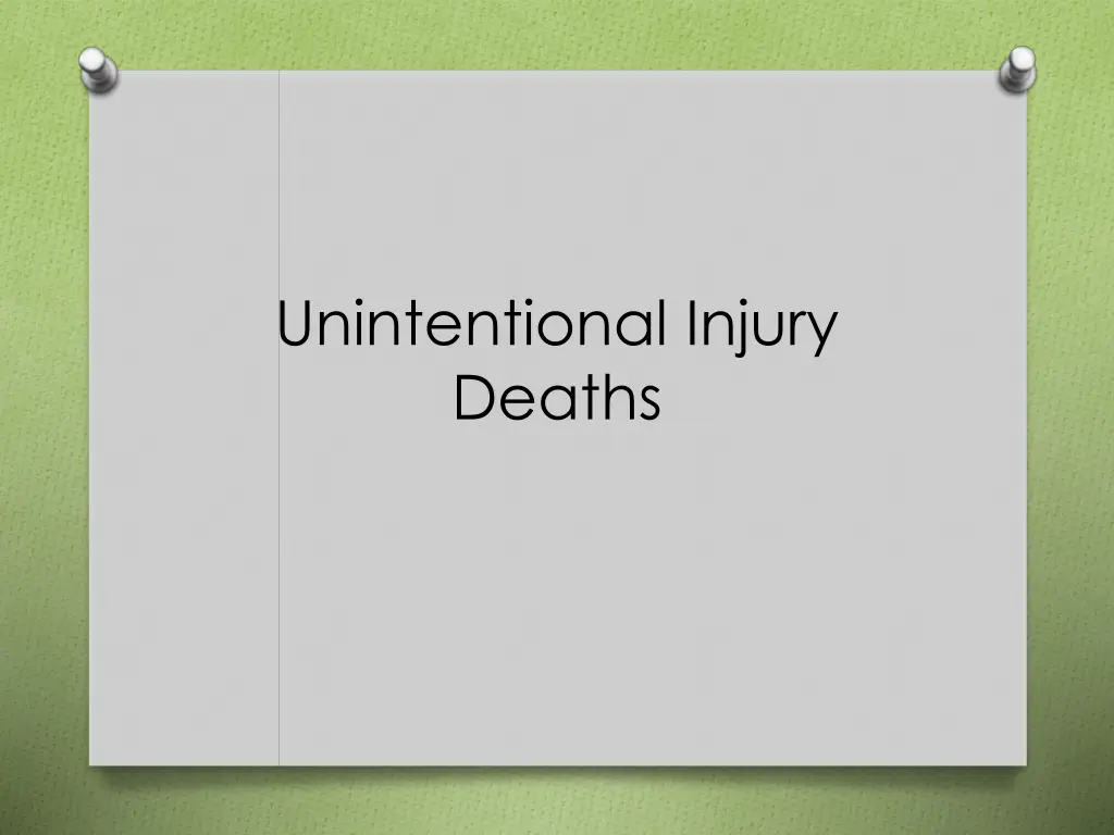 unintentional injury deaths