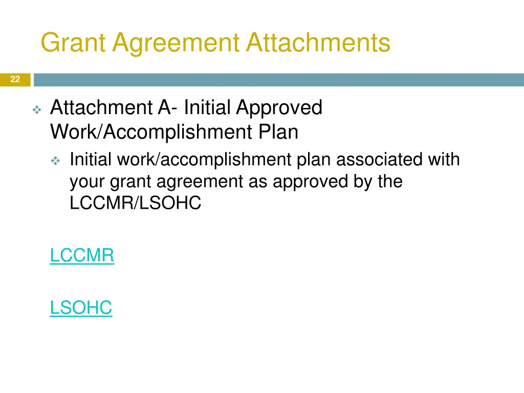 grant agreement attachments 2