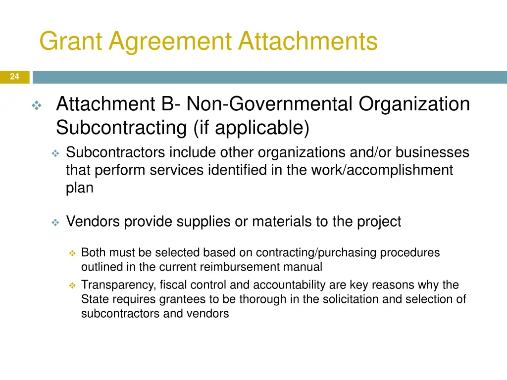 grant agreement attachments 3