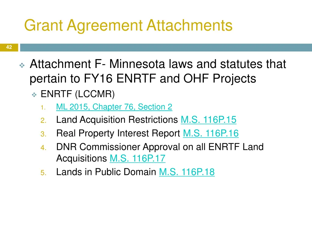 grant agreement attachments 7