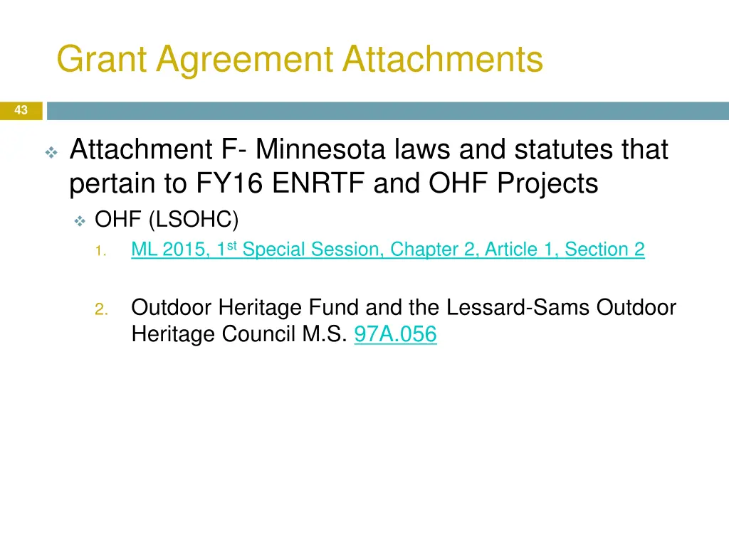 grant agreement attachments 8