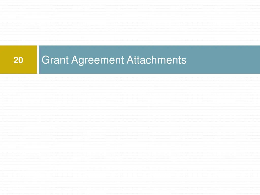 grant agreement attachments