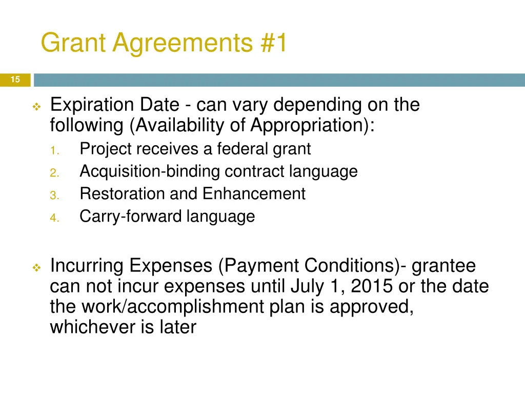 grant agreements 1