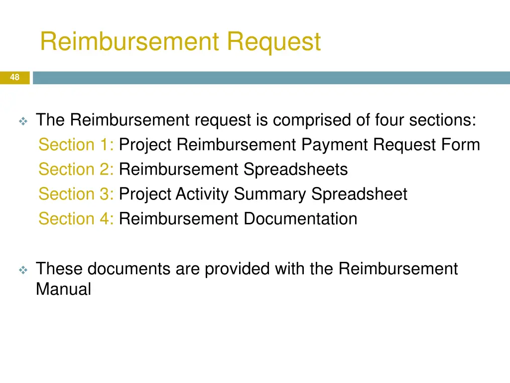 reimbursement request