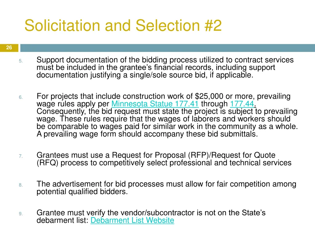 solicitation and selection 2