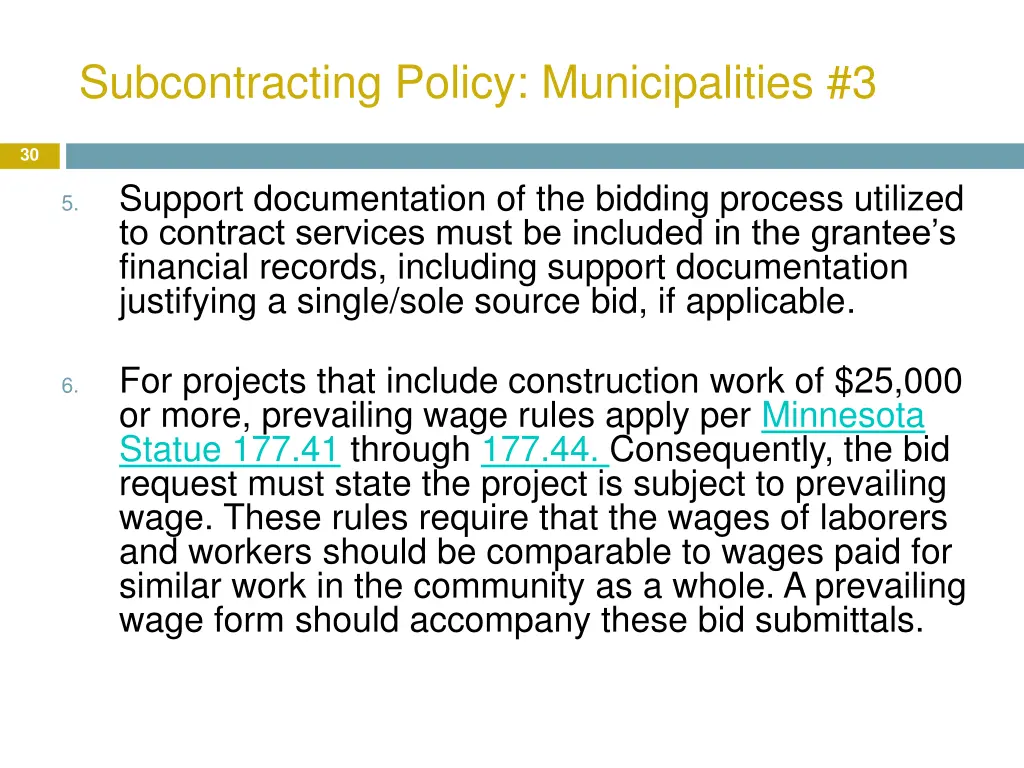 subcontracting policy municipalities 3