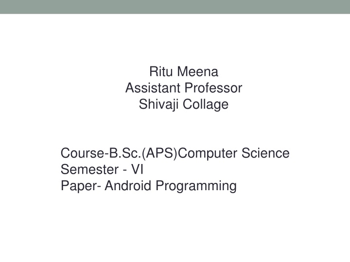 ritu meena assistant professor shivaji collage