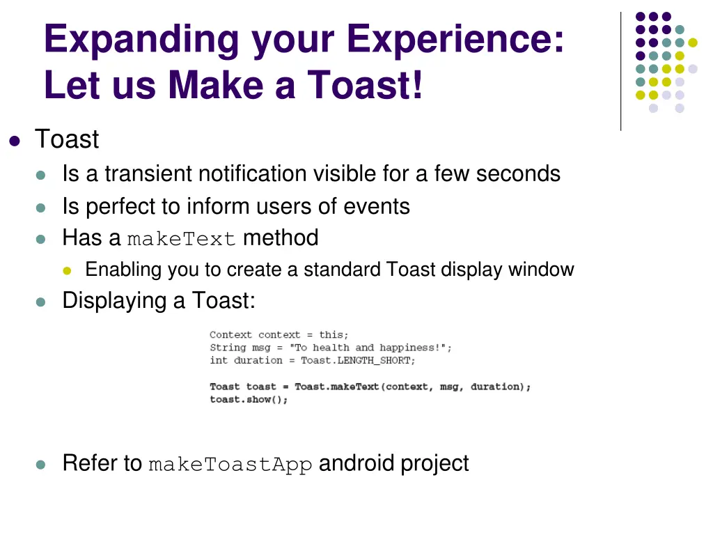 expanding your experience let us make a toast