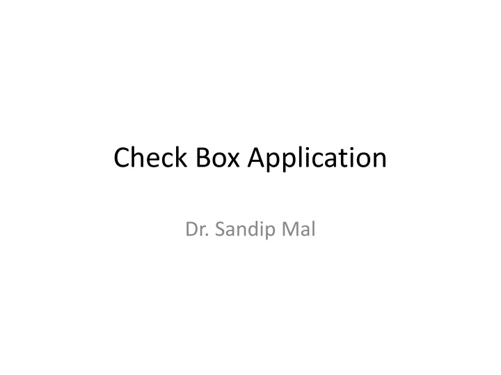 check box application