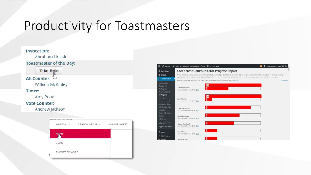 productivity for toastmasters