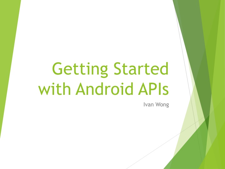 getting started with android apis