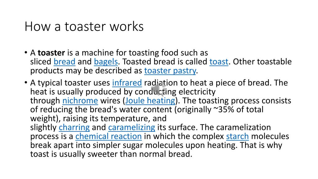 how a toaster works