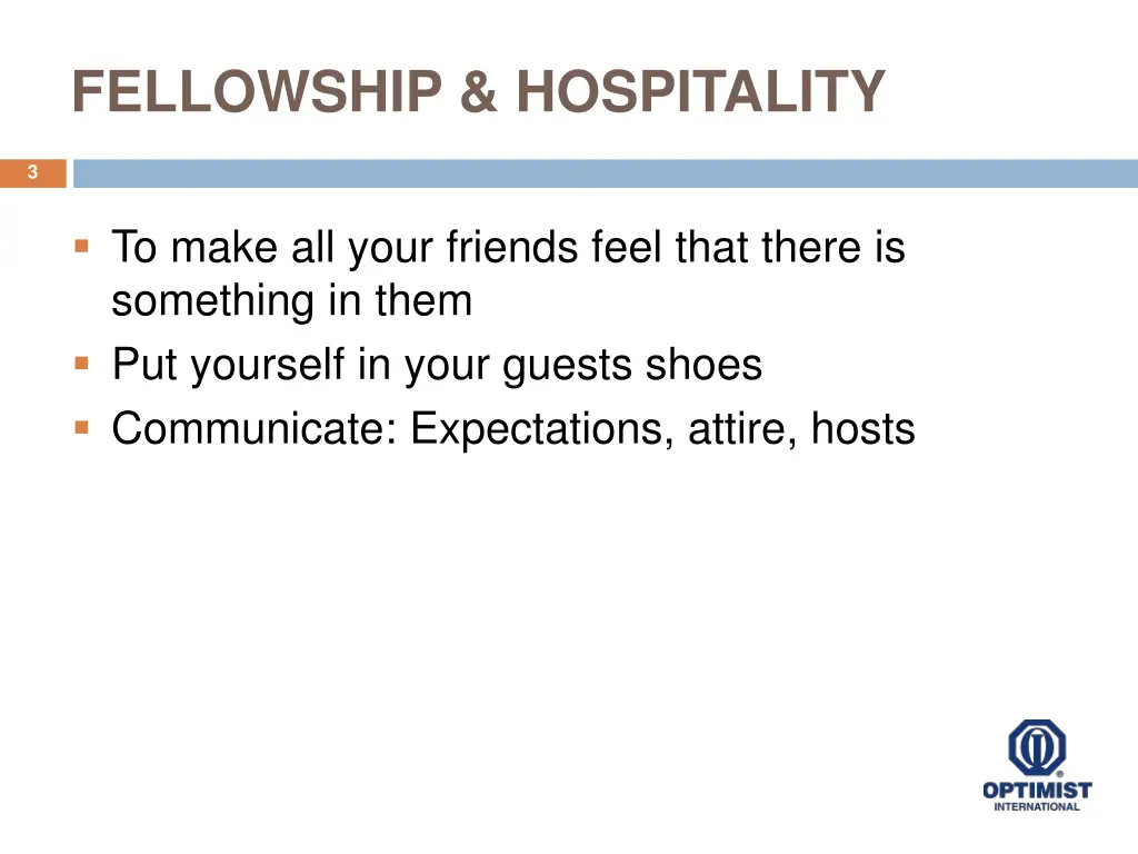 fellowship hospitality