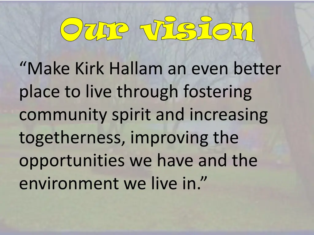 our vision our vision