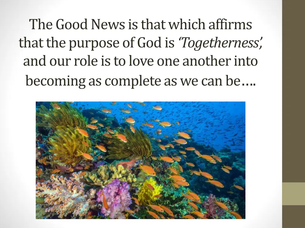 the good news is that which affirms that