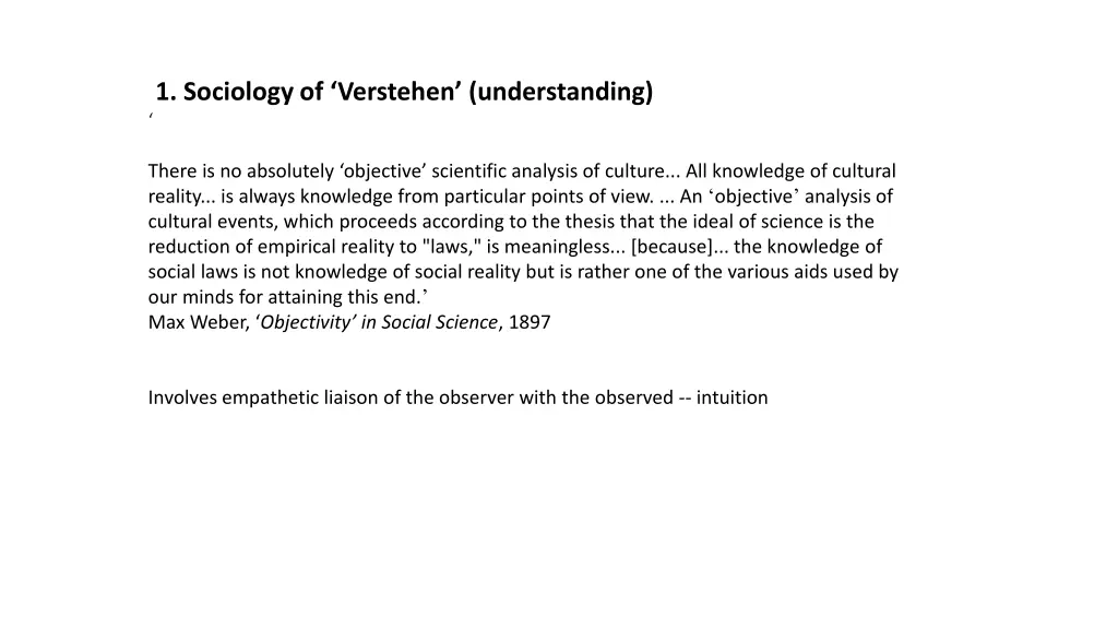 1 sociology of verstehen understanding