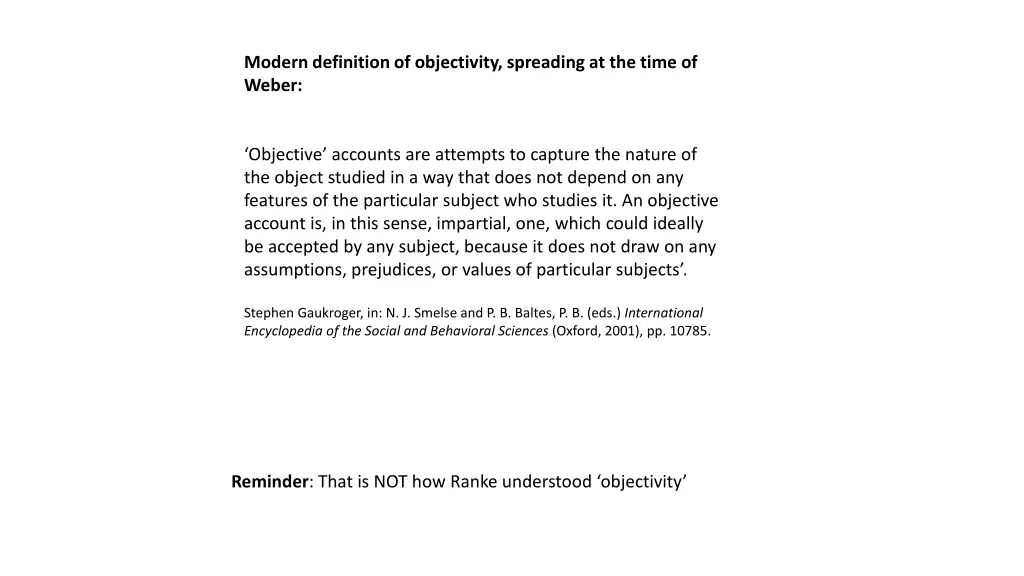 modern definition of objectivity spreading