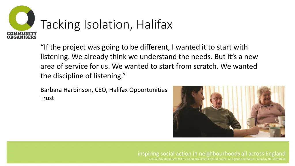 tacking isolation halifax