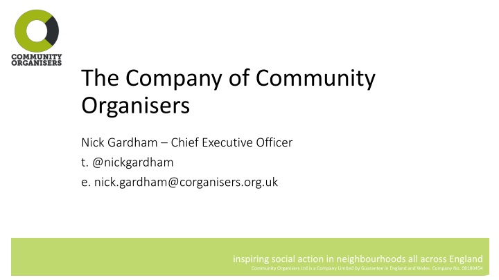 the company of community organisers