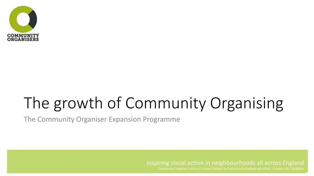 the growth of community organising the community