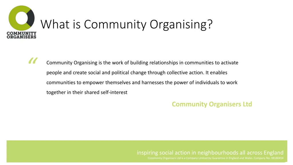 what is community organising