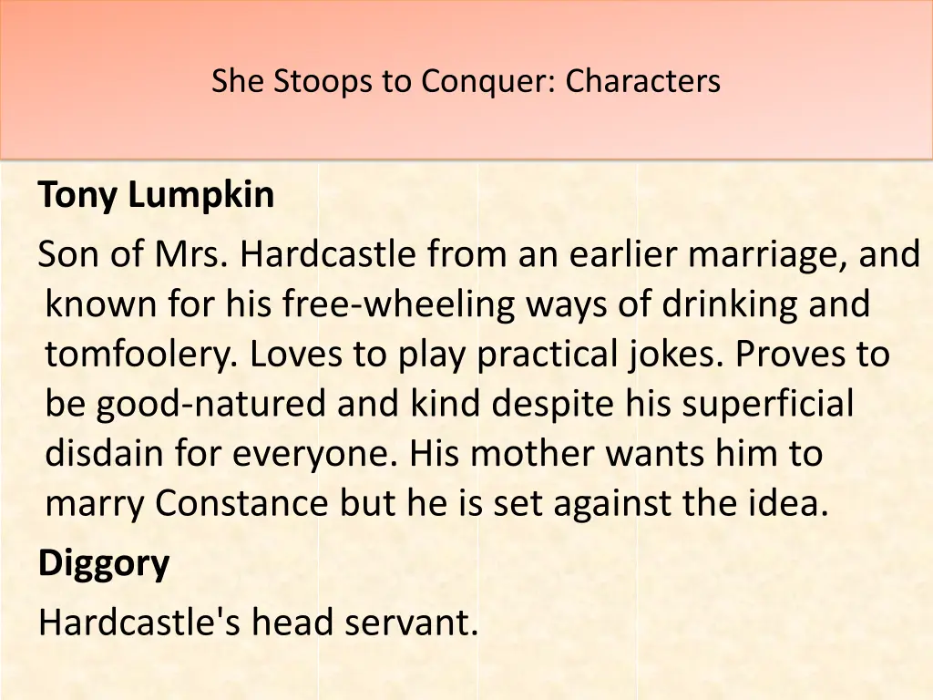 she stoops to conquer characters 3