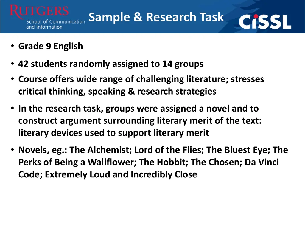 sample research task