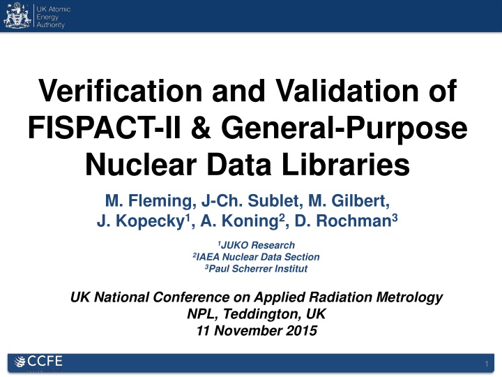 verification and validation of fispact ii general