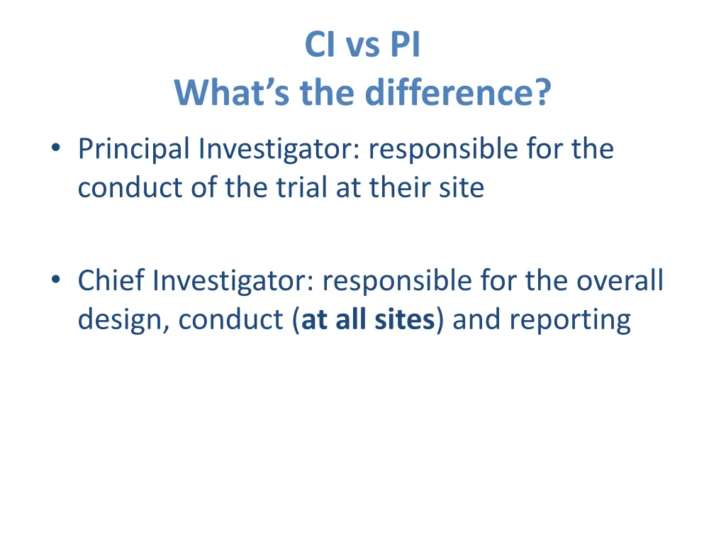 ci vs pi