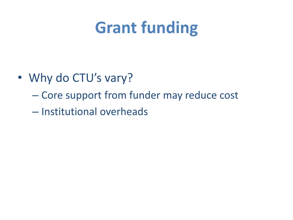 grant funding