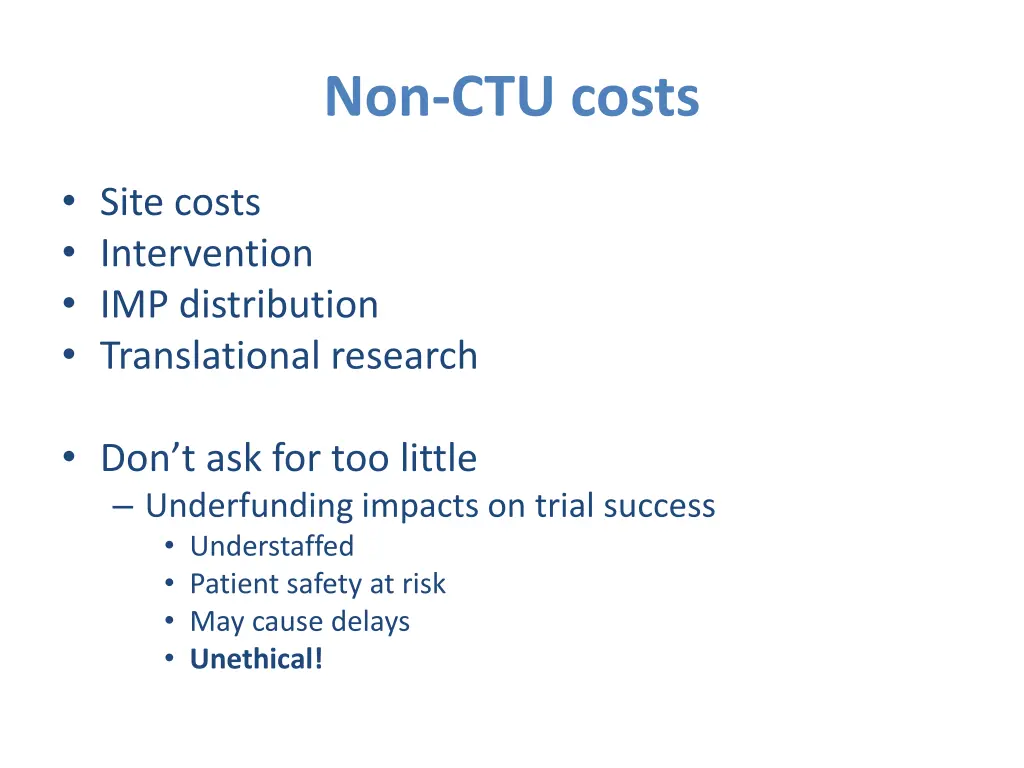 non ctu costs