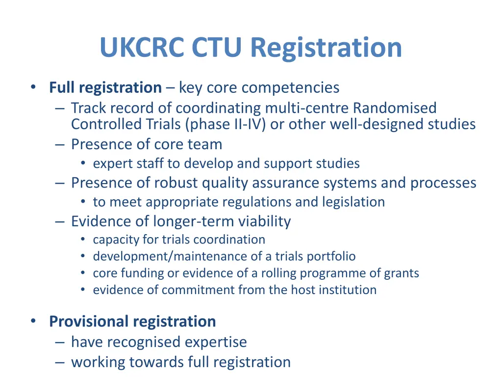 ukcrc ctu registration