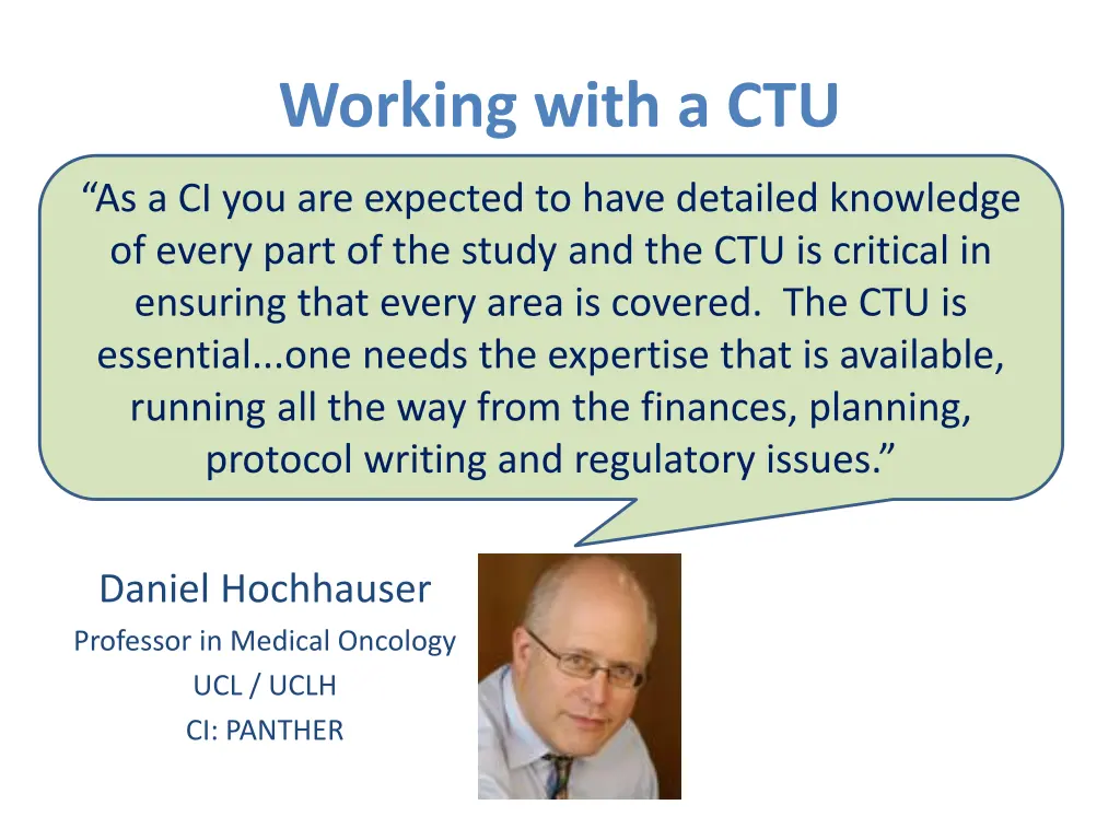 working with a ctu