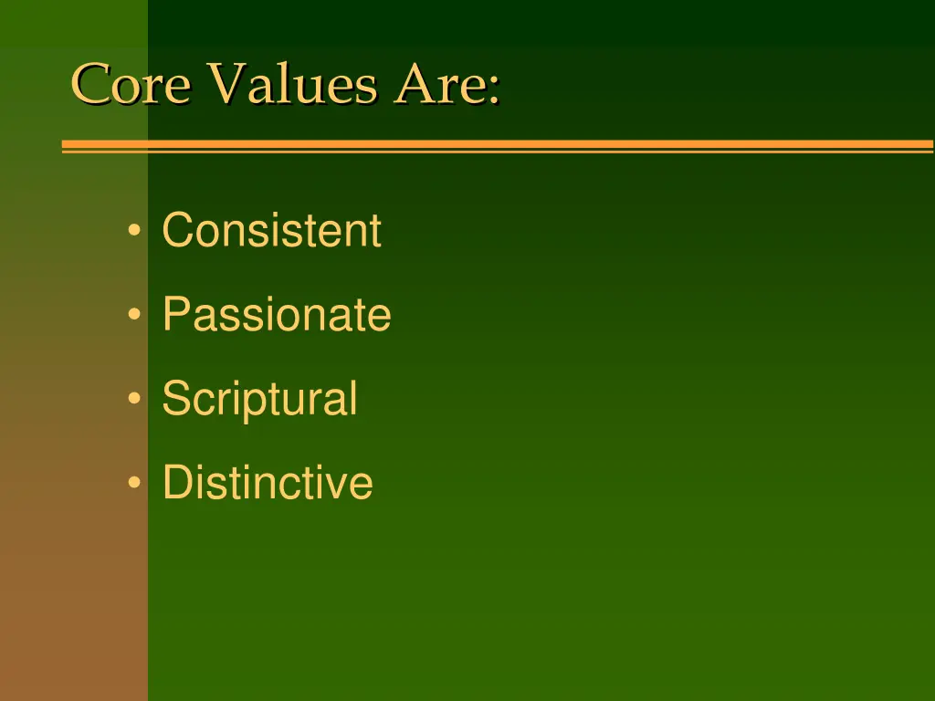 core values are