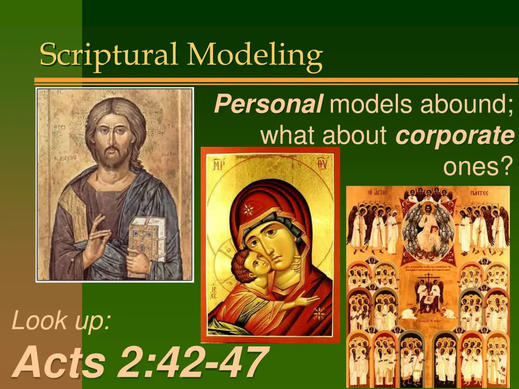 scriptural modeling