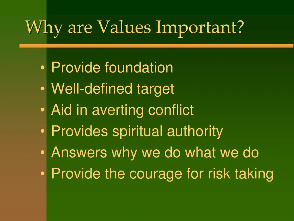 why are values important