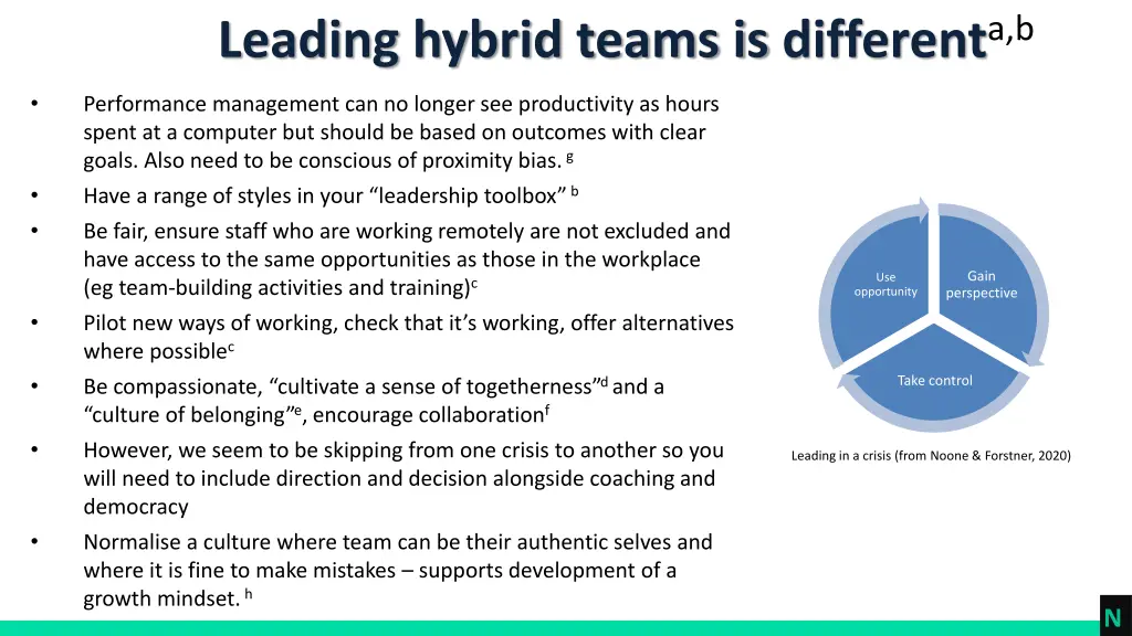 leading hybrid teams is different a b