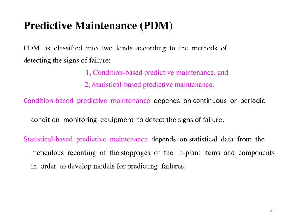 predictive maintenance pdm