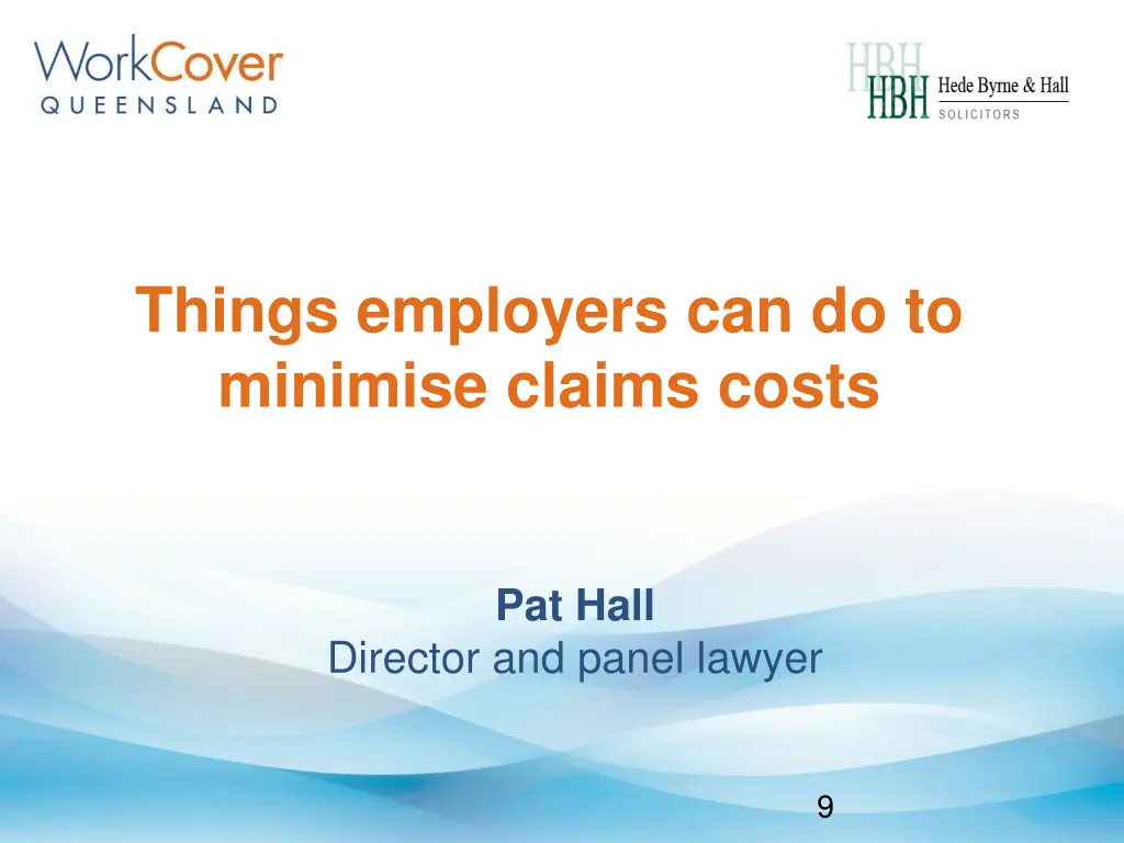 things employers can do to minimise claims costs