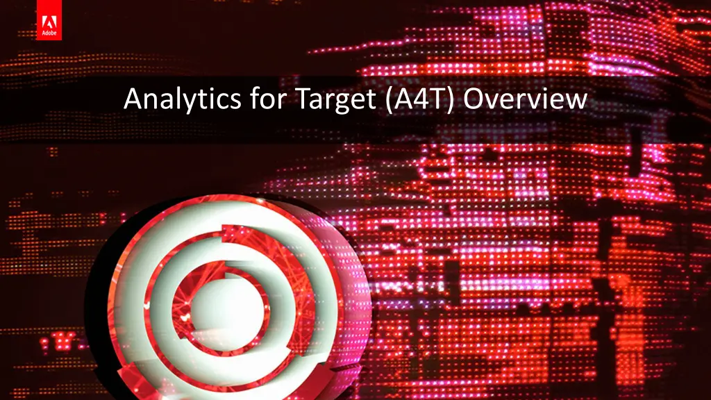 analytics for target a4t overview