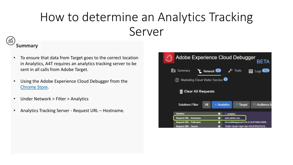 how to determine an analytics tracking server