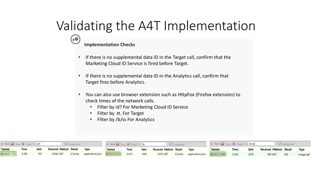 validating the a4t implementation 2