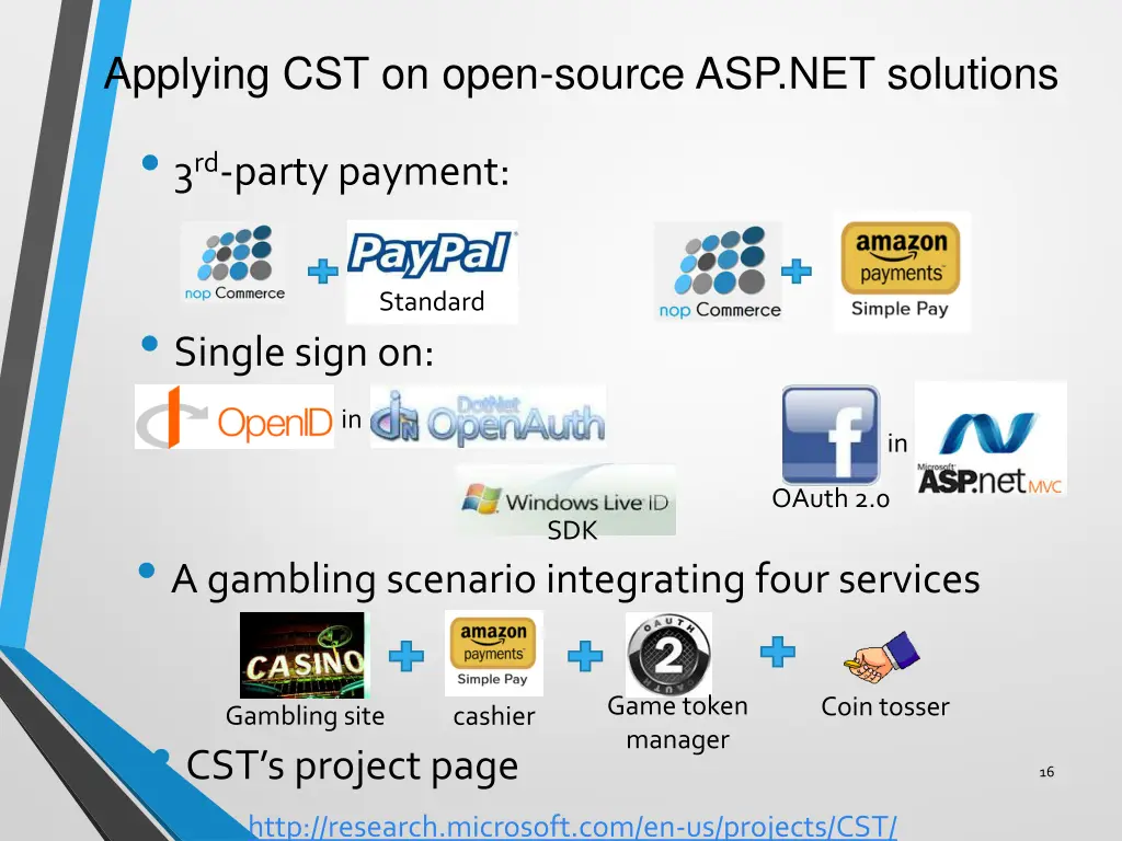 applying cst on open source asp net solutions