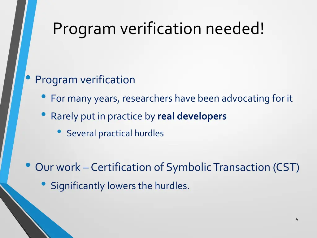 program verification needed