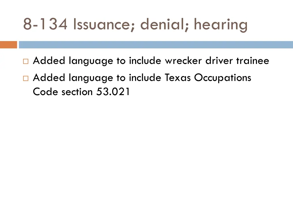 8 134 issuance denial hearing