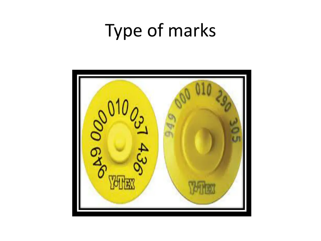 type of marks